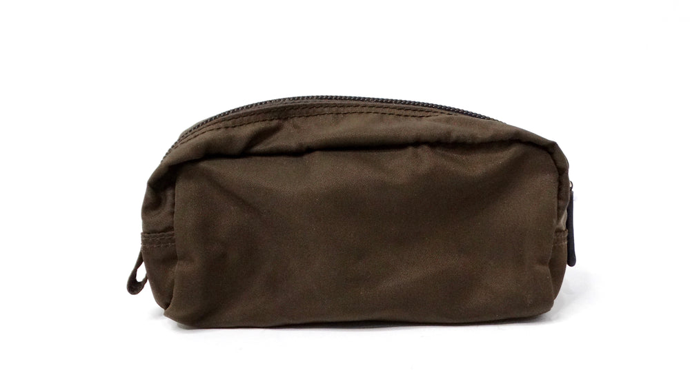 Prada Espresso Re-Nylon Mini Zip Pouch