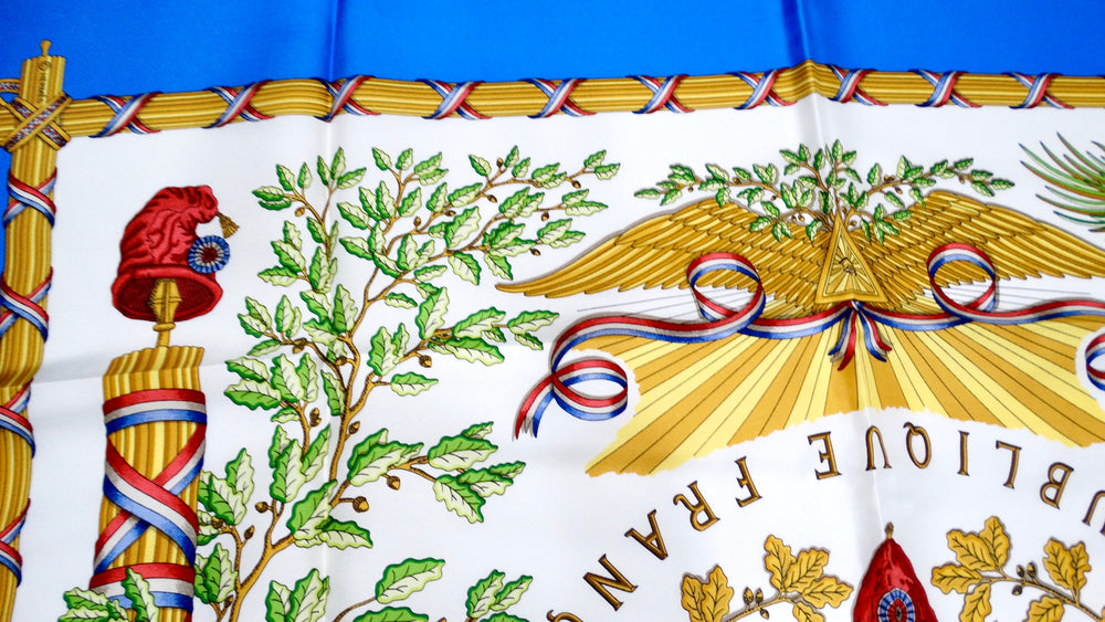 Vintage Hermes Multicolor French Revolution Commemoration Print