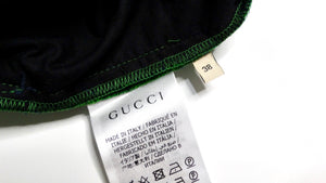 Gucci Green Monogram High-Waisted Pleated Shorts