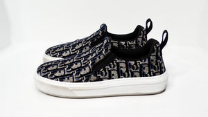 Christian Dior Oblique Navy Monogram Slip-On Sneakers