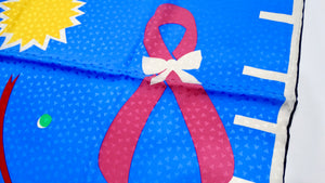 1990s Tiffany & Co Breast & Awareness Multicolor Print Silk Scarf