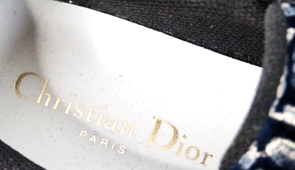 Christian Dior Oblique Navy Monogram Slip-On Sneakers