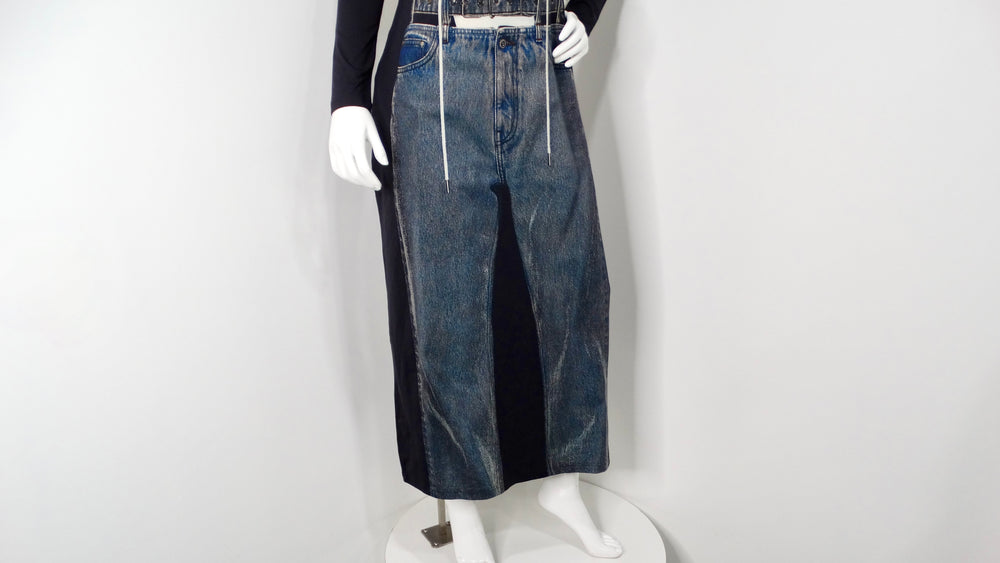 Y/Project x Jean Paul Gaultier Trompe L'oeil Print Maxi Dress