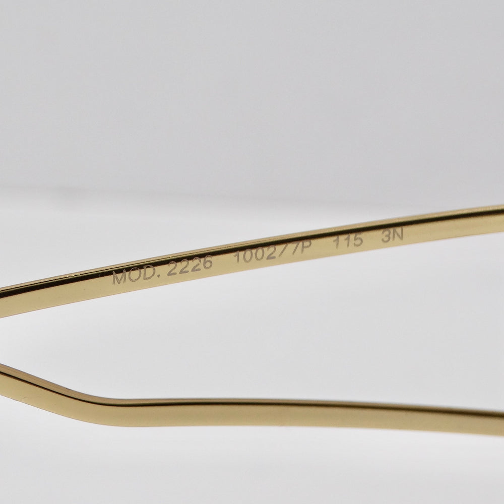 Versace Medusa Gold Tone Mirrored Shield Sunglasses