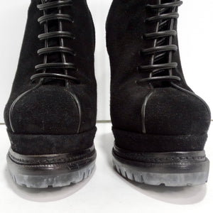 Barbara Bui Suede Platform Lace Up Boots