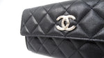 Chanel 2024 Black Caviar Quilted Leather Long Flap Wallet