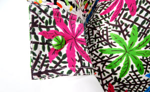 Duro Olowu Bright Flower Print Silk Long Sleeve Belted Button-Up Dress