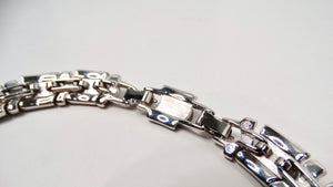 Cartier Inspired Silver Plated Rhinestone Link Necklace