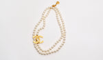 Chanel Double CC & Pearl Strand Necklace