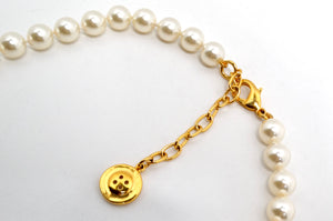 Chanel Double CC & Pearl Strand Necklace