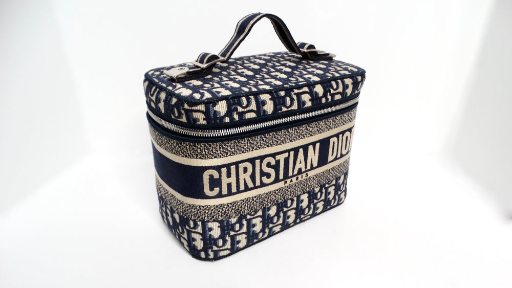 dior makeup travel bag Christian Dior Oblique Monogram Canvas Travel Vanity Case – Vintage by Misty