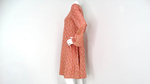 M Missoni Pink & Metallic Gold Knit A-Line Long Sleeve Dress