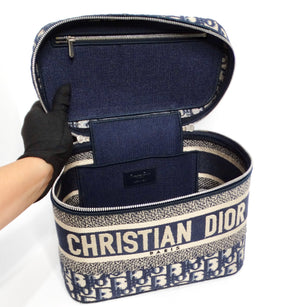 dior makeup travel bag Christian Dior Oblique Monogram Canvas Travel Vanity Case – Vintage by Misty