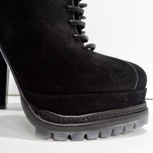 Barbara Bui Suede Platform Lace Up Boots