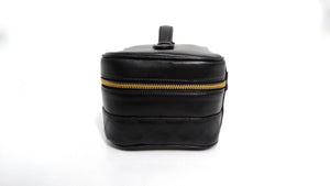 Chanel 1990s Black Quilted Lambskin Vanity Case