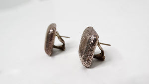1985 Angela Cummings Sterling Silver Woven Square Earrings