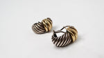Vintage David Yurman Ear Clip Two-Tone 14k Gold & Sterling Silver Hoop Earrings
