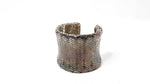 1980s Woven Sterling Silver Wide Cuff Bracelet