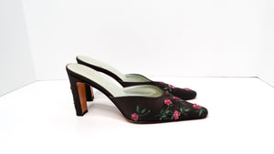 Emma Hope for Paul Smith Y2K Rose Stitched Mule Block Heels