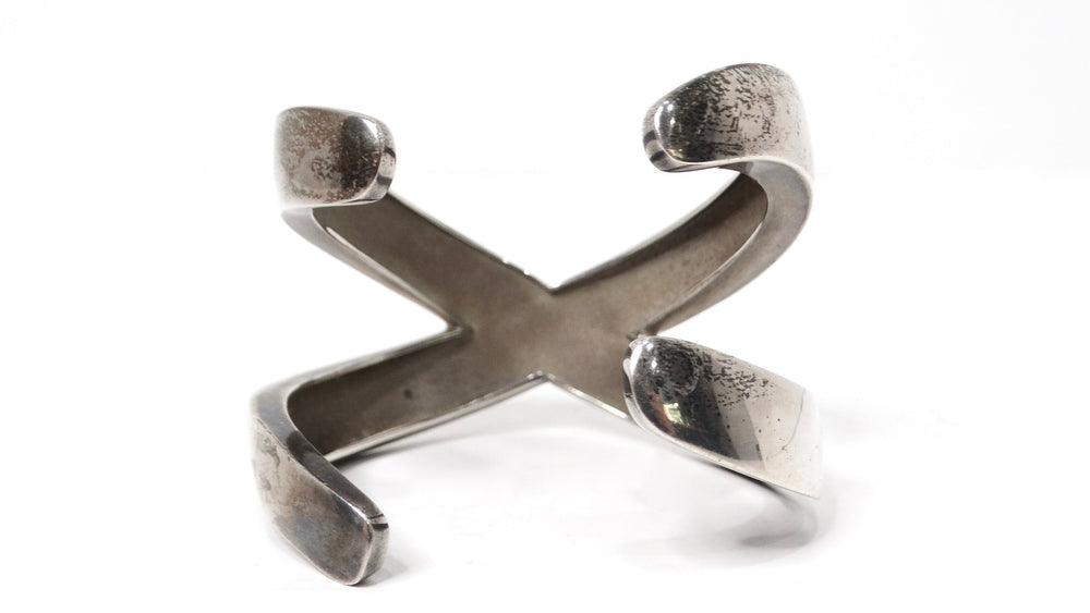 1985 Paloma Picasso for Tiffany & Co. Sterling Silver Graffiti X Cuff Bracelet