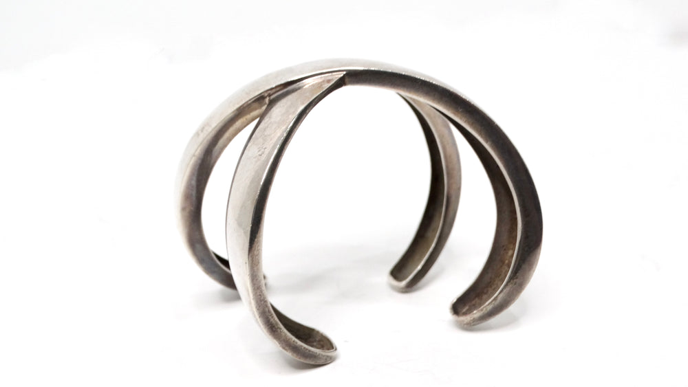 1985 Paloma Picasso for Tiffany & Co. Sterling Silver Graffiti X Cuff Bracelet