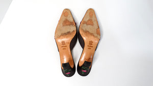 Emma Hope for Paul Smith Y2K Rose Stitched Mule Block Heels