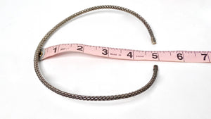 Vintage Sterling Silver Rope Chain Choker Necklace