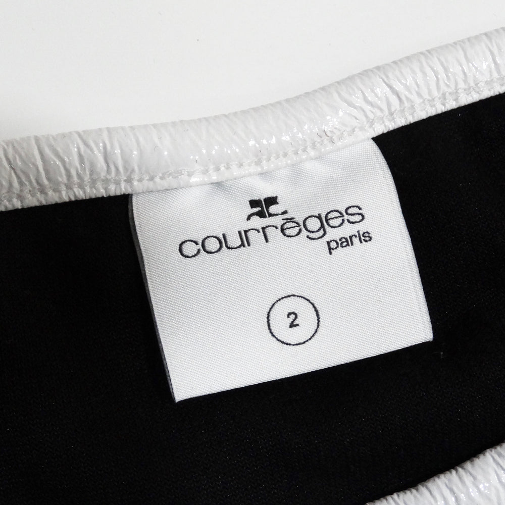 Courrèges Logo Embroidered Black Dress