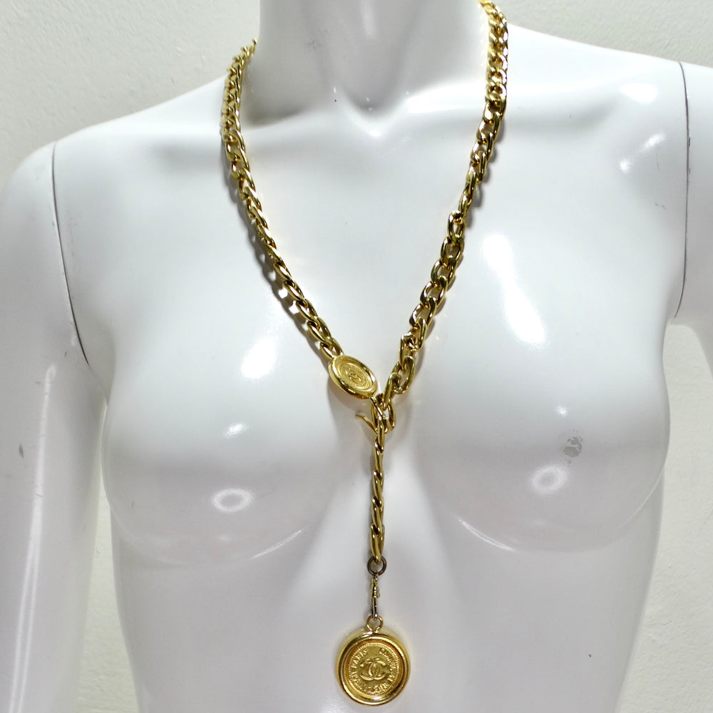 Chanel Spring 1994 Gold Tone CC Medallion Chain Belt