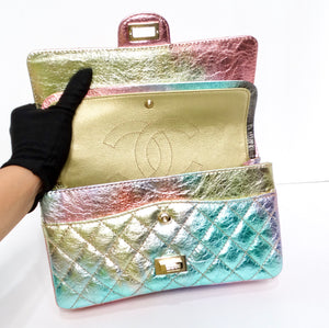 Chanel 2020 Rainbow Metallic Goatskin Small 2.55 Reissue Flap Bag