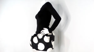 Moschino Black & White Polka Dot Bubble Skirt Long-sleeve dress