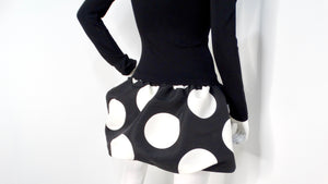 Moschino Black & White Polka Dot Bubble Skirt Long-sleeve dress