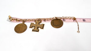 1970s 12k Gold Filled U.S. Military Service Medals Charm Bracelet - 1 of 20
