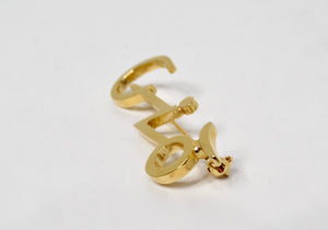 1980s Giorgio Armani "Gio" Gold Plated Brooch