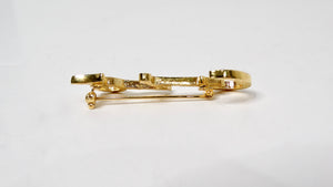 1980s Giorgio Armani "Gio" Gold Plated Brooch