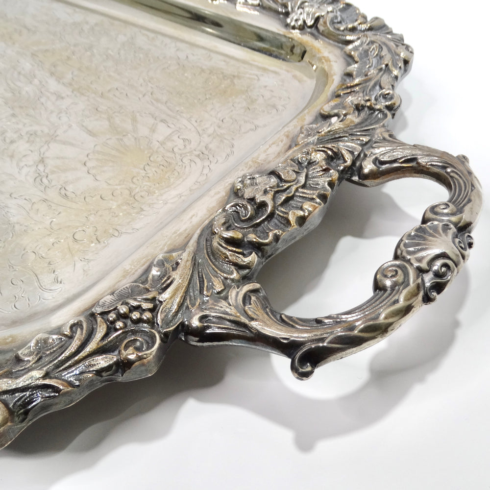Antique Silver Plate Cocktail Tray