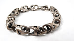 Vintage Sterling Silver Anchor Chain Link Toggle Bracelet