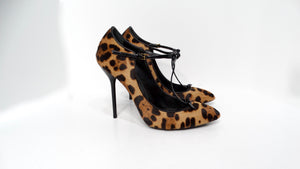 Gucci Leopard Print Calf Hair Beverly Pumps