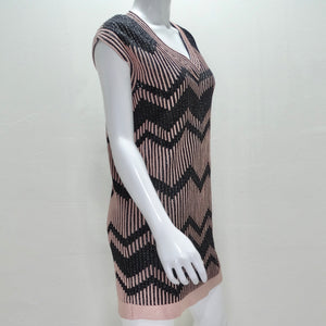 Missoni Pink & Black Sleeveless Knit Mini Dress Vintage by Misty Missoni Pink & Black Sleeveless Knit Mini Dress Vintage by Misty