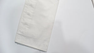 Dolce & Gabbana White Straight Leg Jeans With Button & Lace-Up Details