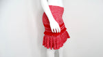 Alexander McQueen Fiery Red Chunky Knit Ruffle Mini Skirt