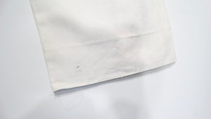Dolce & Gabbana White Straight Leg Jeans With Button & Lace-Up Details