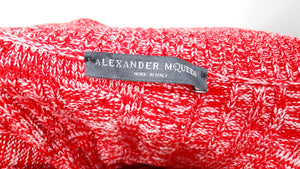 Alexander McQueen Fiery Red Chunky Knit Ruffle Mini Skirt