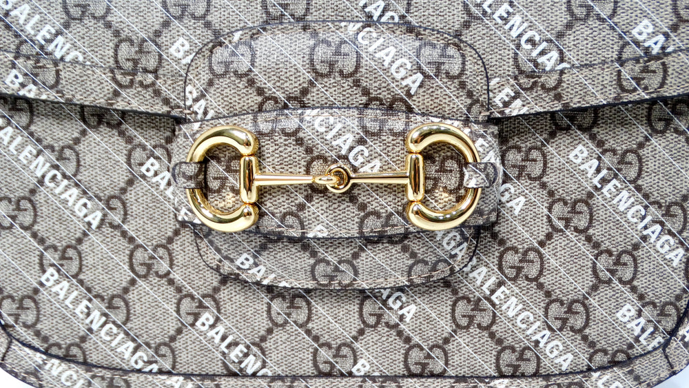 Gucci X Balenciaga "The Hacker Project" Small Horsebit 1955 Shoulder Bag