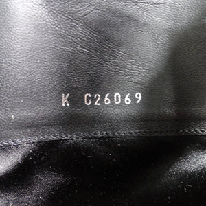 Chanel 2015 Interlocking CC Logo Black Leather Riding Boots