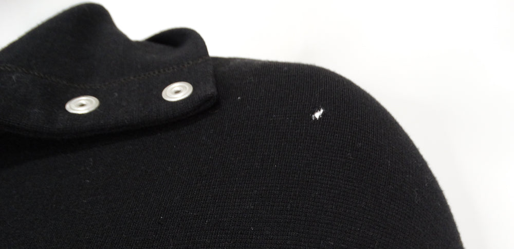 2003 Dolce & Gabbana F/W Runway Black Knit Snap-Up Convertible Dress