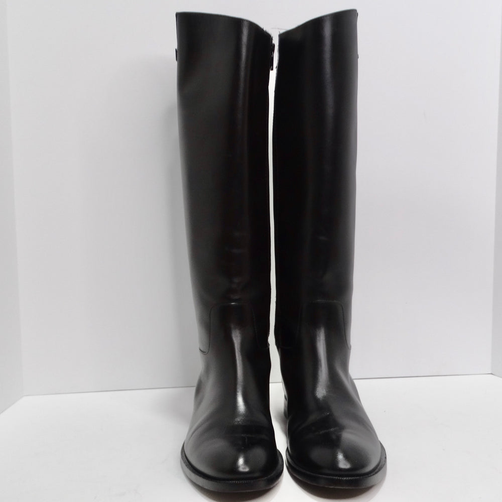 Leather riding boots Louis Vuitton Black size 37 EU in Leather