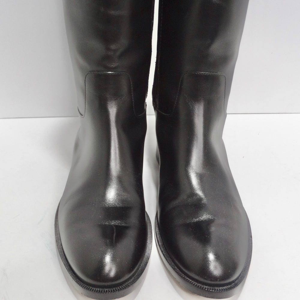 Louis Vuitton LV Monogram Leather Riding Boots - Black Boots, Shoes -  LOU740827