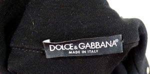2003 Dolce & Gabbana F/W Runway Black Knit Snap-Up Convertible Dress
