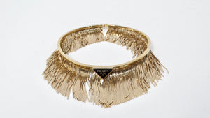 Prada 14k Gold Plated Fringe Choker